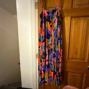 Floral tropical print dress